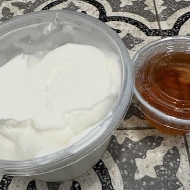 Greek Yogurt w/ Honey & Walnuts.